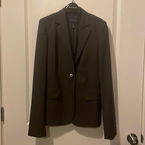 Banana Republic 8 tall, Dark Chocolate Brown, buttons in tacked.